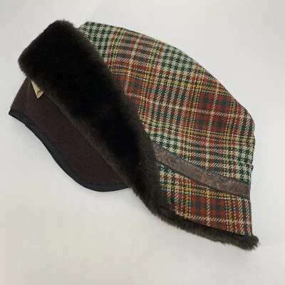 Sombrero Fedora Vintage Piel Sintética Franela Talla Mediana Etiqueta Union (H4) Foto 1 de 4