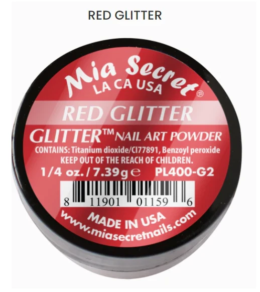 Polvo para arte en uñas Mia Secret 12 colores - brillo 0,25 oz - ELIGE EL COLOR: Foto 1 de 1