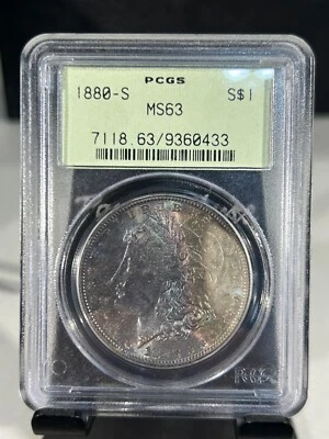 1880-S Morgan Silver Dollar OGH MS63 Obverse TONER - Image 1 of 4