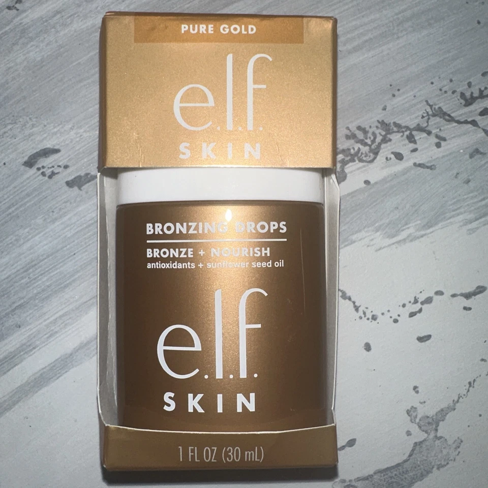 e.l.f. SKIN Bronzing Drops, Liquid Bronzer For Face & Skin Pure Gold Bronze 1 - Image 1 of 1