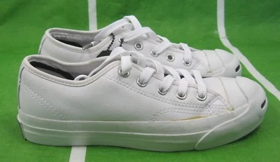 Converse Jack Purcell Cuero Buey Blanco 1S961 Hombres Talla 3 - Wo Talla 4.5 Foto 1 de 4