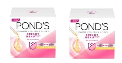 2 x POND's Bright Beauty Serum Crema Antimanchas Equidad FPS 15 Crema de Día (35 g) Foto 1 de 4