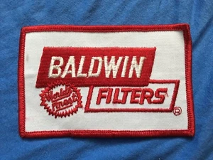 Vintage BALDWIN FILTERS Uniform Patch "World's Finest" Air Filter Coolant Fuel - Picture 1 of 3