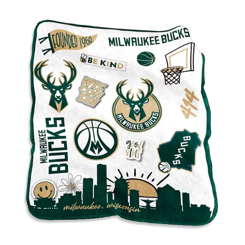 Milwaukee Bucks NBA 50'' x 60'' Native Raschel Throw Blanket-F52825012 Cover