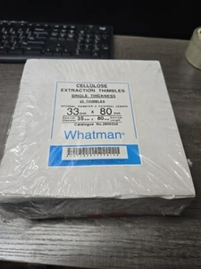 Cellulose Extraction Thimbles Qty.25 33mm x 80mm #2800338 Whatman - Picture 1 of 8