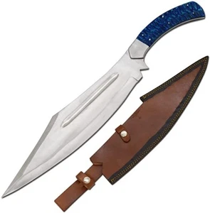Wild Turkey Handmade Full Tang Hunting Outdoor Machete Comes with Leather Sheath - Picture 1 of 6