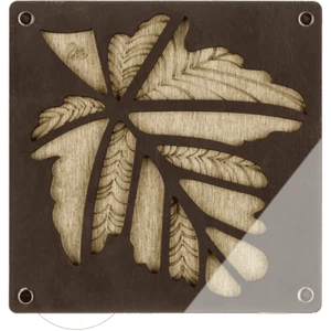 Wood bead organizer tray with lid "Maple leaf" - Picture 1 of 4