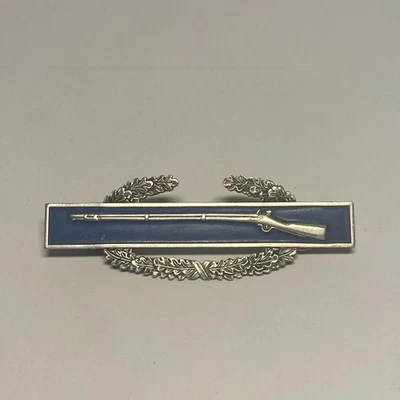 Vintage Combat Infantry Badge WW II, Sterling Silver, US Army, Blue Enamel - Изображение 1 из 4