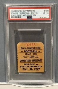 1959 Boston University -- 11-0 National Championship season - PSA 4 ticket stub - Picture 1 of 1