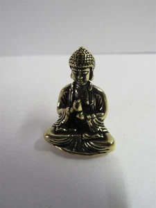 Petite figurine miniature en laiton massif Bouddah 1" livraison gratuite - Photo 1/3