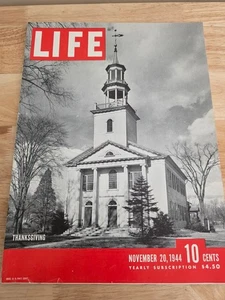 Life Magazine Vol.17 No.21 November 20, 1944 Thanksgiving, The 1944 Election - Picture 1 of 4