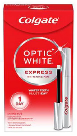 高露洁 Optic White Express 牙齿美白笔 - 35 种治疗 - 有效期至 2026 年 4 月 — 第 1/1 张图片