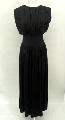 Banana Republic Dress Womens 0 Black Pleated Maxi Formal Evening Prom New - Image 1 of 4