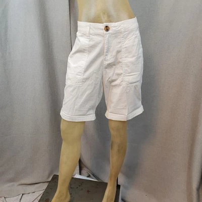 Bermudas Cortas Cortas Style & Co Blancas Sólidas Frente Plano Frente Talla 8 MEDIANAS Foto 1 de 4