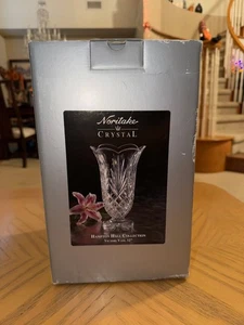 Vintage Noritake Crystal 12" Tall Cut Crystal Vase - Hampton Hall "Victory" Vase - Bild 1 von 6