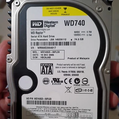 Western Digital RAPTOR Hard Drive 74.8GB 10K RPM SATA 3.5'' WD360GD -  - Image 1 of 4
