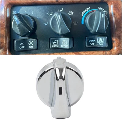 Chrome A/C Heater Control Knob For Peterbilt 330 335 357 367 375 378 379 384 386 - Image 1 of 4