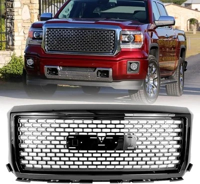 Denali Style Matte Black Front Bumper Grille Grill For GMC Sierra 1500 2014-2015 - Image 1 of 4