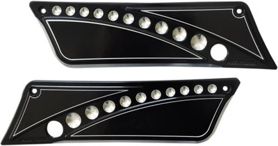 Accutronix Saddlebag Latch Covers - Black Motorcycle Street Bike BLC9313-DN - Image 1 of 3