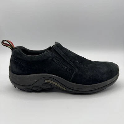 Zapatos Mocasines Merrell J60826 Para Mujer Talla 8.5 Negro Gamuza Cuero Sin Cordones Cómodos Foto 1 de 4