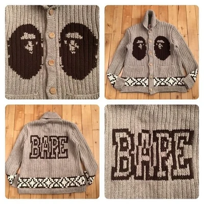 Cárdigan tejido Ape Head Cowichan talla L chaqueta bape de baño No.gh256 Foto 1 de 4
