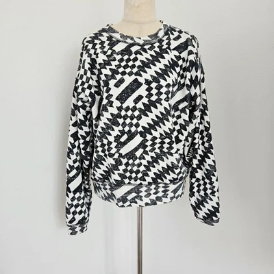Isabel Marant Étoile White & Black Print Sweater - Image 1 of 4