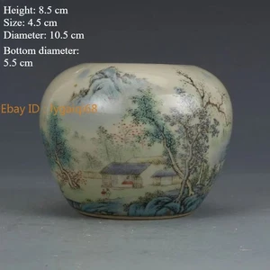 Pastel landscape family water bowl ancient porcelain collection - Picture 1 of 6