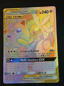 Mega Lopunny & Jigglypuff GX (Secreto) 261/236 Sm-Cosmic Eclipse Holo - Imagen 1 de 9