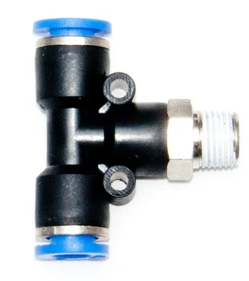 LIBERTY PNEUMATIC Tube fitting Male Branch Tee push to connect, 1/4" Tube x 1/8" NPT 5 PCS