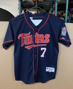 Camiseta de béisbol majestuosa de los Mellizos de Minnesota Joe Mauer #7 para hombre talla 56 cosida - Imagen 1 de 10