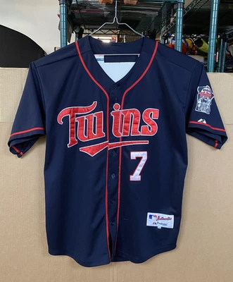 Camiseta de béisbol majestuosa de los Mellizos de Minnesota Joe Mauer #7 para hombre talla 56 cosida Foto 1 de 4