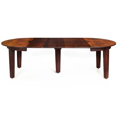 Gustav Stickley Arts & Crafts Extending Oak Dining Table no. 632 c. 1910 - Image 1 of 4