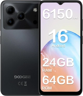 DOOGEE Note56 Android 16 Smartphone Offerta, 6.56" 90Hz HD IPS, 6150Mah Batteria - Immagine 1 di 4