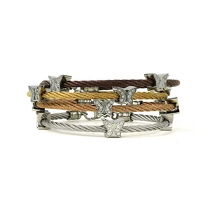 Pulsera de acero inoxidable con cable de mariposa - Imagen 1 de 14