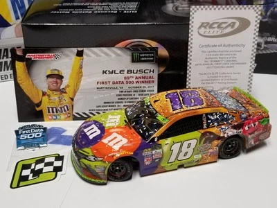 2017 Kyle Busch Autographed M&Ms Halloween Martinsville Raced Win Elite 1:24 - Image 1 of 4