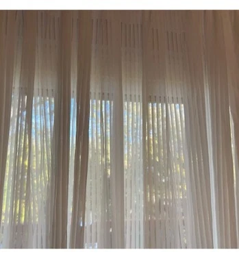 "Cortinas plisadas a rayas semi transparentes 2 paneles 52"" W 96"" L" Foto 1 de 2