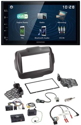 Kenwood 2DIN Bluetooth Lenkrad USB DAB Autoradio für Jeep Renegade ab 2015 - Bild 1 von 4