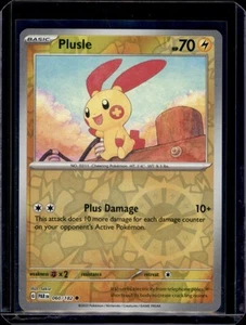 Plusle SV04: Paradox Rift Pokemon 060/182 Reverse Holo NM+ - Picture 1 of 2