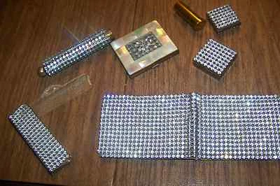 RARO ACCESORIOS DE ESTRÁS DE CUERO GENUINO PRINCESA GARDNER FINALES DE LOS 30 PRINCIPIOS DE LOS 40 Foto 1 de 4