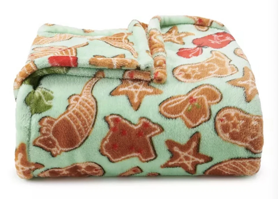 Texas size Cookies Soft Plush Throw Blanket 5' x 6 ft - The Big One -New