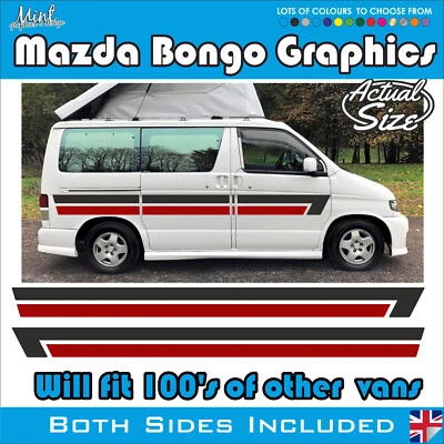 MAZDA BONGO Camper Side friendee Stripe Decals Stickers Van Graphics NO P&P 042 - Image 1 of 3
