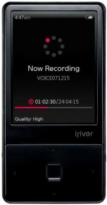 iRiver E100 8 GB MP3 Player MicroSD Slot Speaker Line-In/Voice/FM Radio Recorder - Image 1 of 4
