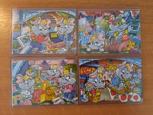 4 Stück alte Ü-Ei Puzzle von 2001, Mega-Mäuse - Bild 1 von 1