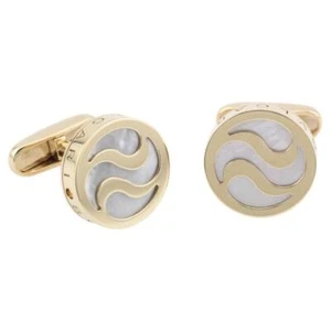 Gemelli Bulgari con conchiglia di perle ottiche in oro 18 kt - Foto 1 di 8