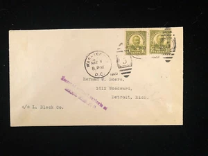 DC WASHINGTON MAY 1 1929 FDC #560 PAIR MARKED "RECEIVED W/O CONTENTS" CV $190+ - Picture 1 of 2