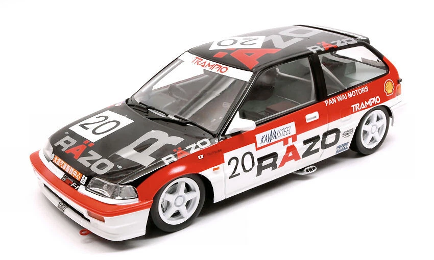 Modellino Auto Scala 1:18 Triple 9 HONDA CIVIC EF3 modellismo rally rallye - Immagine 1 di 1
