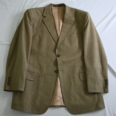 De Colección Stafford 42R Marrón Espiga Seda Woo Hombres Blazer Traje Chaqueta Abrigo Deportivo Foto 1 de 4