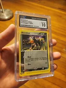 (POP 39) CGC 10 GEMAS COMO NUEVAS Houndour 2003 Tarjeta Pokémon 59/97 EX Dragón Lector Electrónico  - Imagen 1 de 4