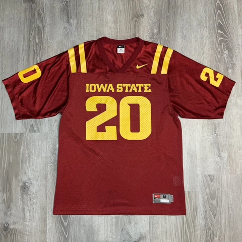 VINTAGE NIKE TEAM NCAA IOWA STATE CYCLONES #20 FOOTBALL JERSEY SIZE M Cover