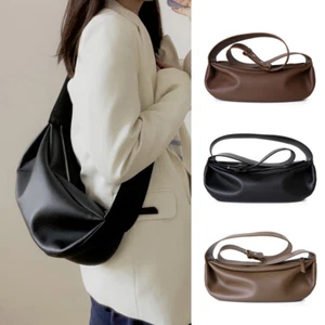 Borsa a tracolla in vera pelle cinturino largo borsa drappeggiata borsa a tracolla borsa hobo - Foto 1 di 25